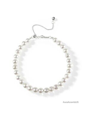 Freshwater Pearl Bracelet for Women, Baroque Rice Pearl Design Bracelet